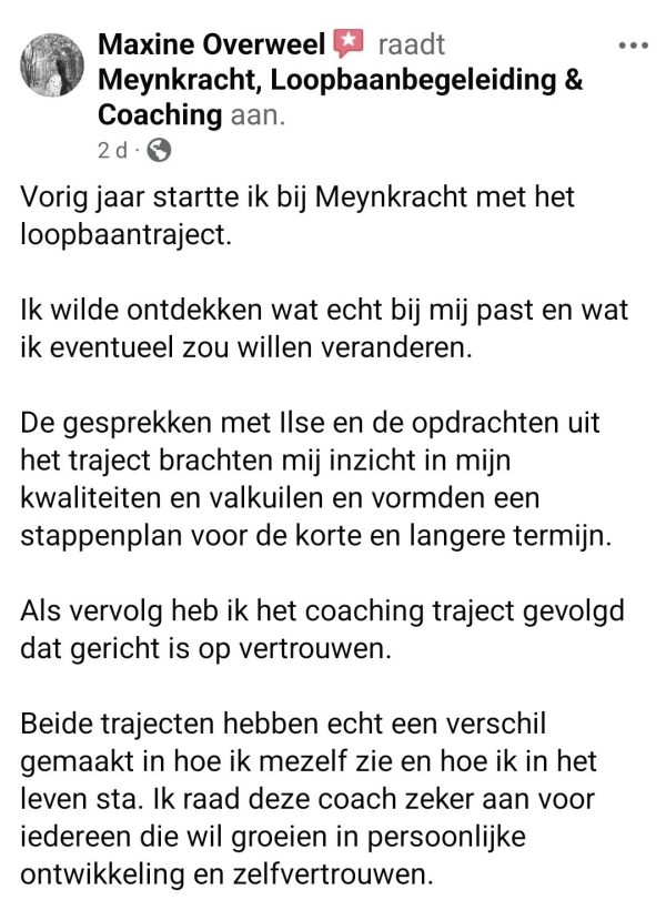 Recensie Maxine Overweel 25-7-2025