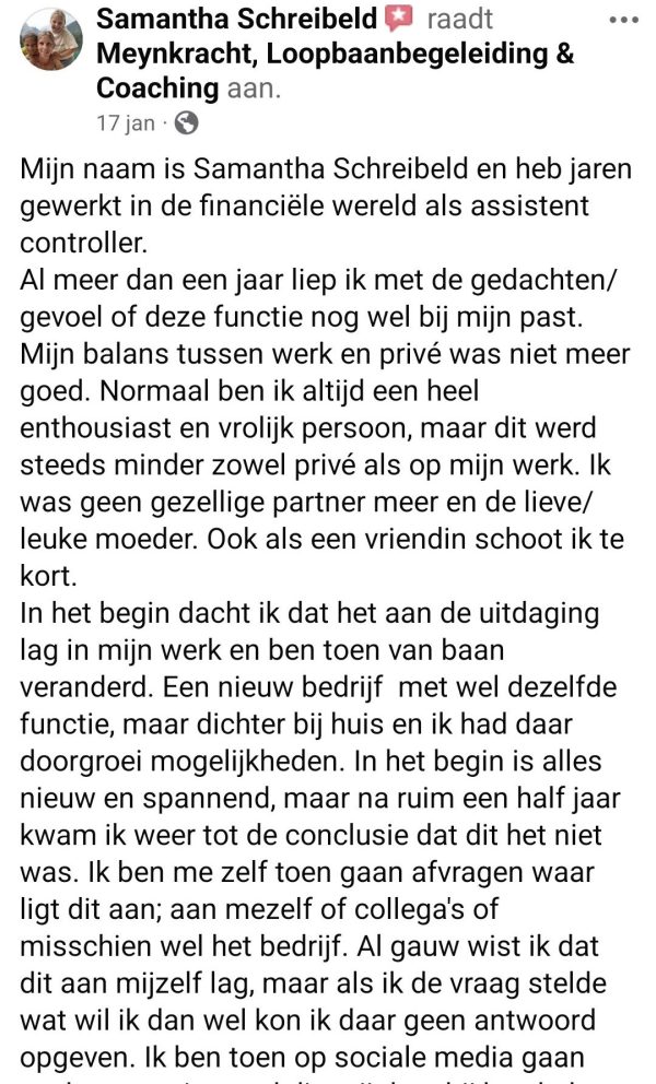 Recensie Samantha Schreibeld, 1